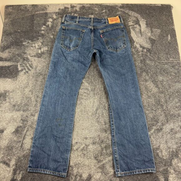 Levi's 517 Bootcut Blue Denim Jeans Men's 32X32 (32X31) Cowboy Western - Picture 8 of 12